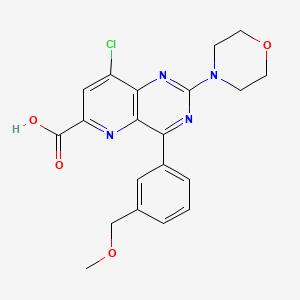 8-Chloro-4-[3-(methoxymethyl)phenyl]-2-morpholin-4-ylpyrido[3,2-d]pyrimidine-6-carboxylic acid