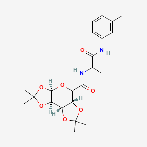 (1S,2R,6R,9R)-4,4,11,11-tetramethyl-N-[1-(3-methylanilino)-1-oxopropan-2-yl]-3,5,7,10,12-pentaoxatricyclo[7.3.0.02,6]dodecane-8-carboxamide