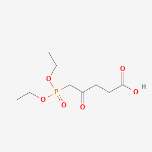 molecular formula C9H17O6P B12638933 Pentanoic acid, 5-(diethoxyphosphinyl)-4-oxo- 