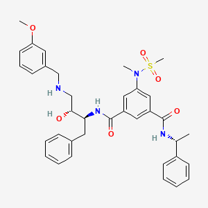 N-{(1s,2r)-1-benzyl-2-hydroxy-3-[(3-methoxybenzyl)amino]propyl}-5-[methyl(methylsulfonyl)amino]-N'-[(1r)-1-phenylethyl]benzene-1,3-dicarboxamide