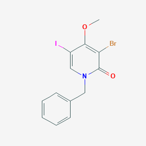 molecular formula C13H11BrINO2 B12638995 1-Benzyl-3-bromo-5-iodo-4-methoxypyridin-2(1h)-one CAS No. 920490-94-4