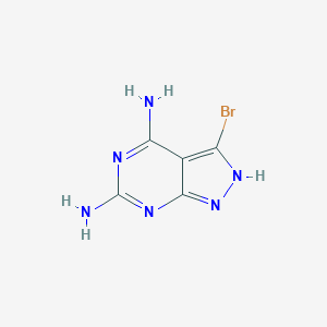 molecular formula C5H5BrN6 B126390 3-Bromo-1H-pyrazolo[3,4-d]pyrimidine-4,6-diamine CAS No. 144750-82-3