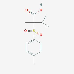 molecular formula C13H18O4S B12639010 2,3-Dimethyl-2-(4-methylbenzene-1-sulfonyl)butanoic acid CAS No. 919293-81-5