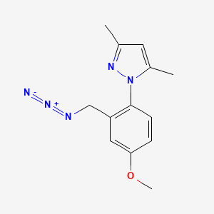 molecular formula C13H15N5O B12639015 1-(2-(Azidomethyl)-4-methoxyphenyl)-3,5-dimethyl-1H-pyrazole CAS No. 918812-47-2