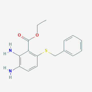 2,3-Diamino-6-benzylsulfanyl-benzoic acid ethyl ester