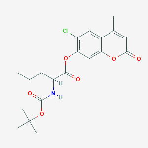 6-chloro-4-methyl-2-oxo-2H-chromen-7-yl N-(tert-butoxycarbonyl)norvalinate