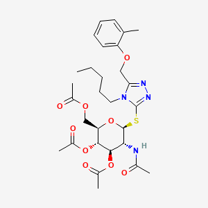 [(2R,3S,4R,5R,6S)-5-acetamido-3,4-diacetyloxy-6-[[5-[(2-methylphenoxy)methyl]-4-pentyl-1,2,4-triazol-3-yl]sulfanyl]oxan-2-yl]methyl acetate