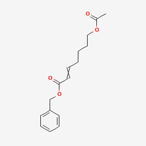 Benzyl 7-(acetyloxy)hept-2-enoate