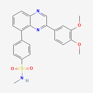 4-[3-(3,4-dimethoxyphenyl)quinoxalin-5-yl]-N-methylbenzenesulfonamide