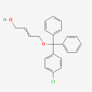 molecular formula C23H21ClO2 B12639137 4-[(4-Chlorophenyl)(diphenyl)methoxy]but-2-en-1-ol CAS No. 921588-05-8