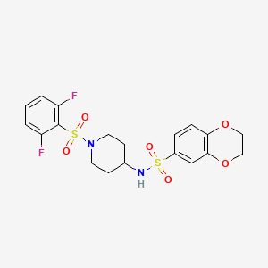 N-[1-(2,6-difluorophenyl)sulfonyl-4-piperidinyl]-2,3-dihydro-1,4-benzodioxin-6-sulfonamide