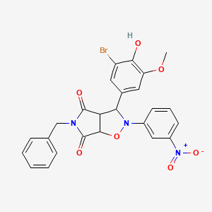 5-benzyl-3-(3-bromo-4-hydroxy-5-methoxyphenyl)-2-(3-nitrophenyl)dihydro-2H-pyrrolo[3,4-d][1,2]oxazole-4,6(3H,5H)-dione