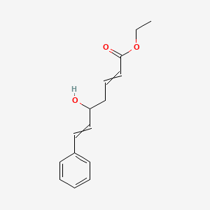 Ethyl 5-hydroxy-7-phenylhepta-2,6-dienoate