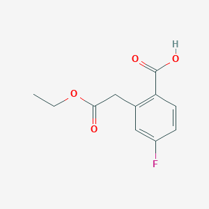 molecular formula C11H11FO4 B12639186 2-(2-Ethoxy-2-oxoethyl)-4-fluorobenzoic acid 