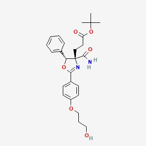 3-[(4R,5R)-4-carbamoyl-2-[4-(3-hydroxypropoxy)phenyl]-5-phenyl-5H-oxazol-4-yl]propanoic acid tert-butyl ester