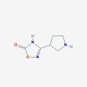 molecular formula C6H9N3O2 B12639193 3-pyrrolidin-3-yl-4H-1,2,4-oxadiazol-5-one 