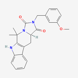 (15R)-13-[(3-methoxyphenyl)methyl]-10,10-dimethyl-8,11,13-triazatetracyclo[7.7.0.02,7.011,15]hexadeca-1(9),2,4,6-tetraene-12,14-dione