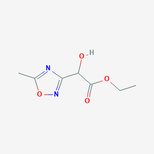 Ethyl hydroxy(5-methyl-1,2,4-oxadiazol-3-yl)acetate