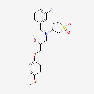 molecular formula C21H26FNO5S B12639235 1-[(1,1-Dioxidotetrahydrothiophen-3-yl)(3-fluorobenzyl)amino]-3-(4-methoxyphenoxy)propan-2-ol 