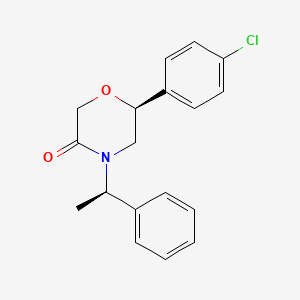 molecular formula C18H18ClNO2 B12639267 (6S)-6-(4-chlorophenyl)-4-[(1R)-1-phenylethyl]morpholin-3-one CAS No. 920798-25-0