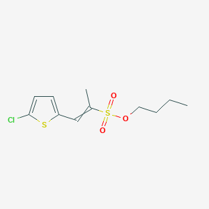 molecular formula C11H15ClO3S2 B12639274 Butyl 1-(5-chlorothiophen-2-yl)prop-1-ene-2-sulfonate CAS No. 919792-72-6