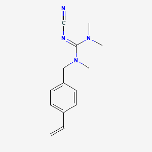 molecular formula C14H18N4 B12639283 N''-Cyano-N-[(4-ethenylphenyl)methyl]-N,N',N'-trimethylguanidine CAS No. 921988-75-2