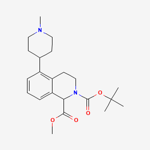 2-O-tert-butyl 1-O-methyl 5-(1-methylpiperidin-4-yl)-3,4-dihydro-1H-isoquinoline-1,2-dicarboxylate