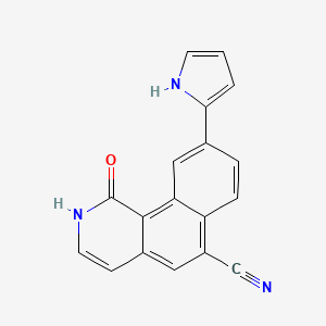 1-Oxo-9-(1h-pyrrol-2-yl)-1,2-dihydrobenzo[h]isoquinoline-6-carbonitrile