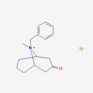 molecular formula C16H22BrNO B12639314 9-Benzyl-9-methyl-9-azoniabicyclo[3.3.1]nonan-3-one;bromide 