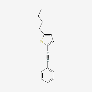 molecular formula C16H16Te B12639341 2-Butyl-5-(phenylethynyl)tellurophene CAS No. 920977-24-8