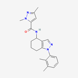 molecular formula C21H25N5O B1263937 N-[1-(2,3-dimethylphenyl)-4,5,6,7-tetrahydroindazol-4-yl]-2,5-dimethyl-3-pyrazolecarboxamide 