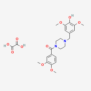 molecular formula C24H30N2O10 B12639384 (3,4-Dimethoxy-phenyl)-[4-(4-hydroxy-3,5-dimethoxy-benzyl)-piperazin-1-yl]-methanone 