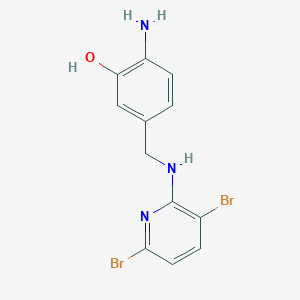 2-Amino-5-{[(3,6-dibromopyridin-2-yl)amino]methyl}phenol