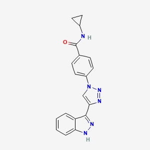 N-cyclopropyl-4-[4-(1H-indazol-3-yl)triazol-1-yl]benzamide