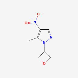 molecular formula C7H9N3O3 B12639404 5-Methyl-4-nitro-1-(oxetan-3-yl)pyrazole 