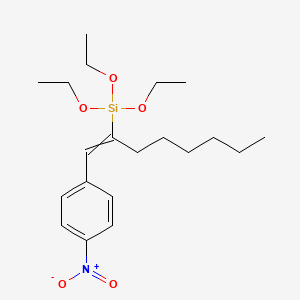 molecular formula C20H33NO5Si B12639420 Triethoxy[1-(4-nitrophenyl)oct-1-en-2-yl]silane CAS No. 921200-41-1