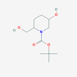 molecular formula C11H21NO4 B12639433 1-Boc-5-hydroxy-2-(hydroxymethyl)piperidine 