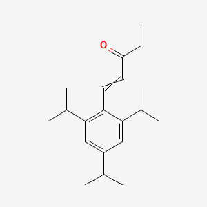 molecular formula C20H30O B12639452 1-[2,4,6-Tri(propan-2-yl)phenyl]pent-1-en-3-one CAS No. 921206-18-0