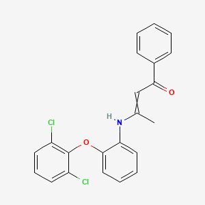 molecular formula C22H17Cl2NO2 B12639465 3-[2-(2,6-Dichlorophenoxy)anilino]-1-phenylbut-2-en-1-one CAS No. 919083-16-2