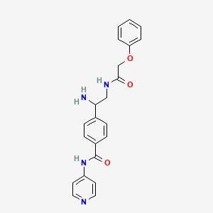 molecular formula C22H22N4O3 B12639513 4-[1-Amino-2-(2-phenoxyacetamido)ethyl]-N-(pyridin-4-yl)benzamide CAS No. 920496-63-5