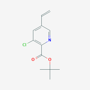 molecular formula C12H14ClNO2 B12639519 3-Chloro-5-vinyl-pyridine-2-carboxylic acid tert-butyl ester CAS No. 1386986-41-9