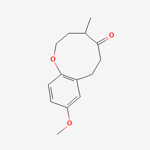 molecular formula C14H18O3 B12639525 1-Benzoxonin-5(2H)-one, 3,4,6,7-tetrahydro-9-Methoxy-4-Methyl- 