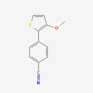 molecular formula C12H9NOS B12639529 4-(3-Methoxythiophen-2-yl)benzonitrile CAS No. 919792-37-3