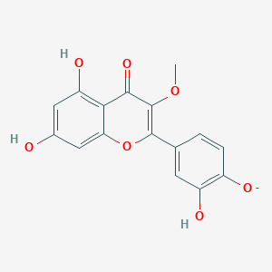 molecular formula C16H11O7- B1263954 3',4',5-三羟基-3-甲氧基黄酮-7-醇酸盐 