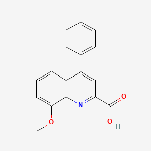 molecular formula C17H13NO3 B12639576 8-Methoxy-4-phenylquinoline-2-carboxylic acid CAS No. 921761-10-6