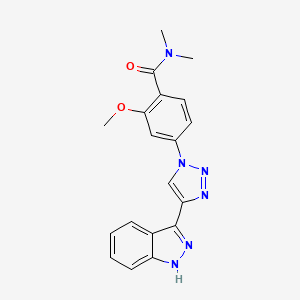 4-[4-(1H-indazol-3-yl)triazol-1-yl]-2-methoxy-N,N-dimethylbenzamide