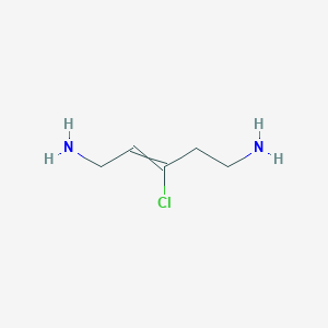 molecular formula C5H11ClN2 B12639597 3-Chloropent-2-ene-1,5-diamine CAS No. 918871-99-5