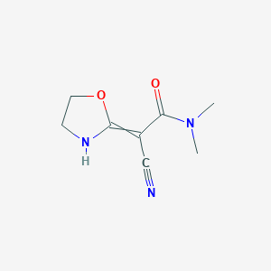 molecular formula C8H11N3O2 B12639598 2-Cyano-N,N-dimethyl-2-(1,3-oxazolidin-2-ylidene)acetamide CAS No. 919290-08-7