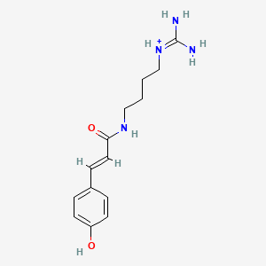 molecular formula C14H21N4O2+ B1263963 (E)-p-coumaroylagmatine(1+) 