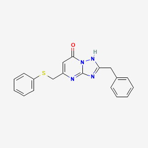 2-benzyl-5-(phenylsulfanylmethyl)-1H-[1,2,4]triazolo[1,5-a]pyrimidin-7-one